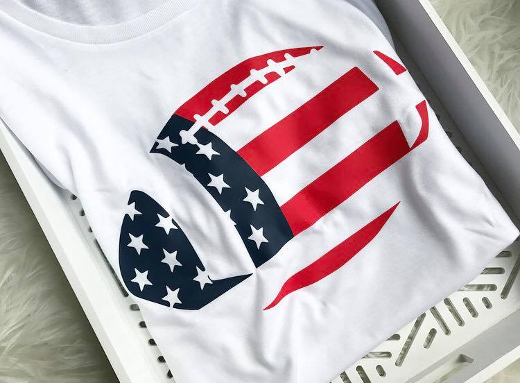 American Flag Football Muscle Tank