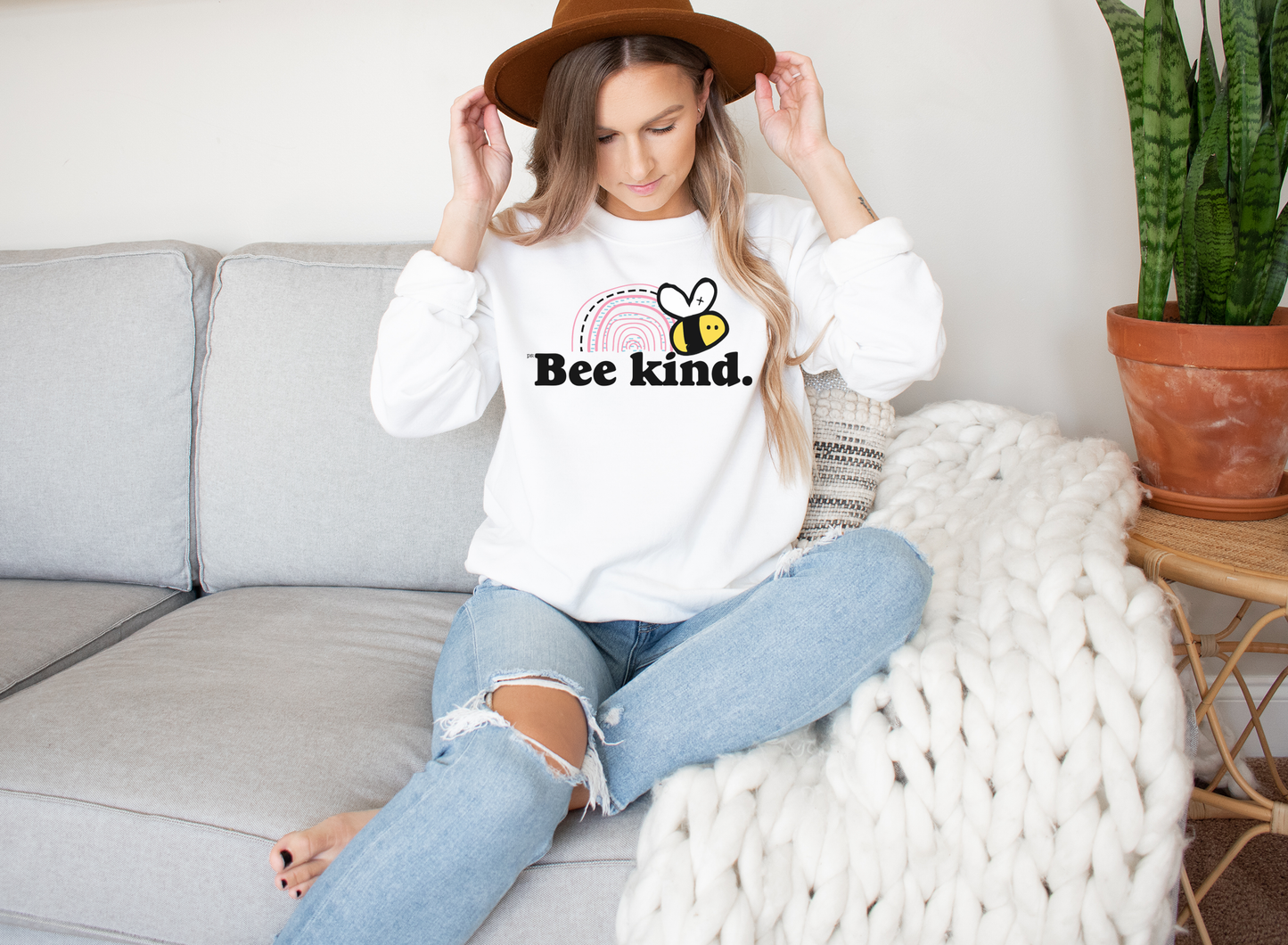 Bee Kind Rainbow Sweater