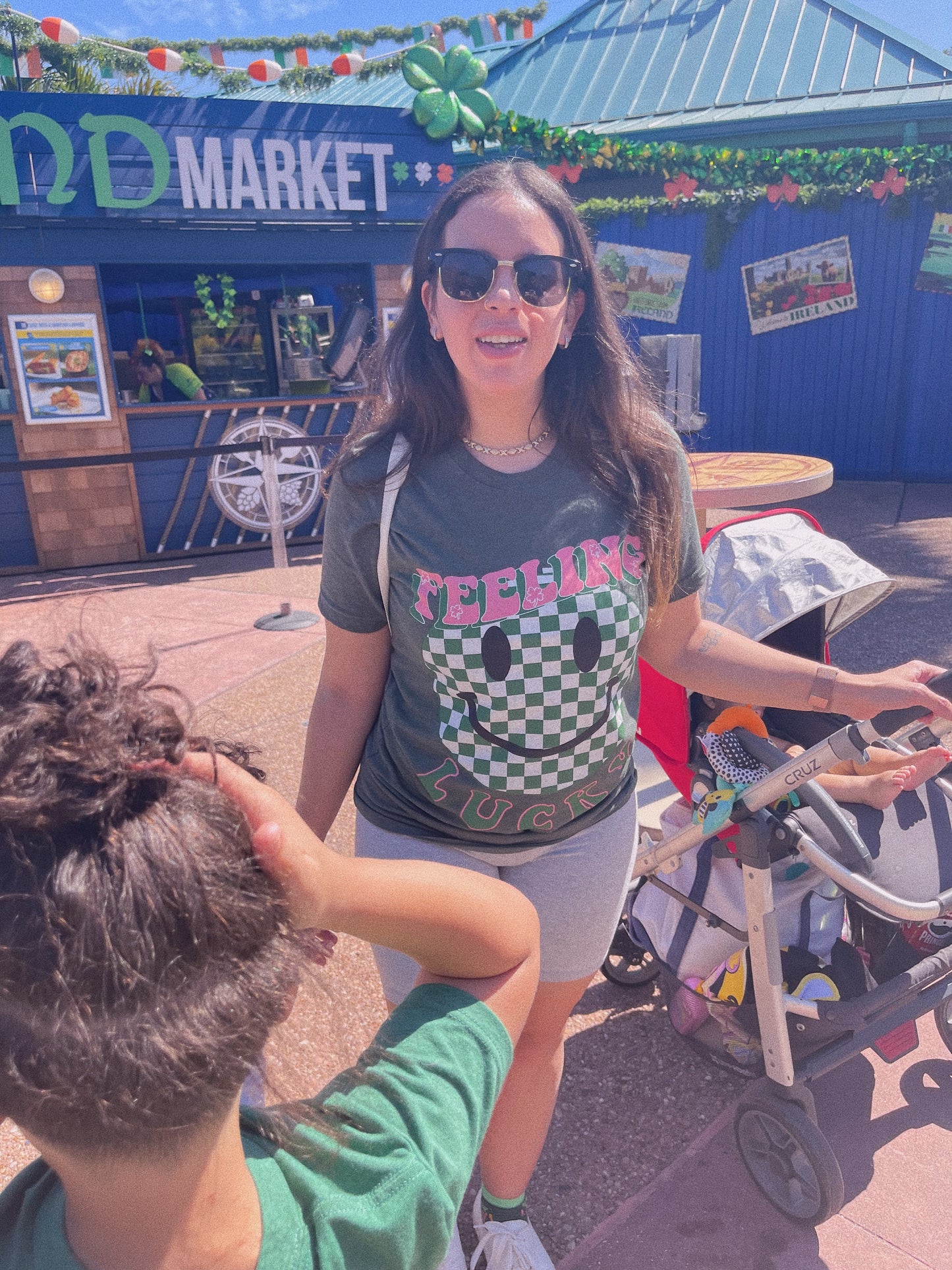 Feeling Lucky Checkered Tee