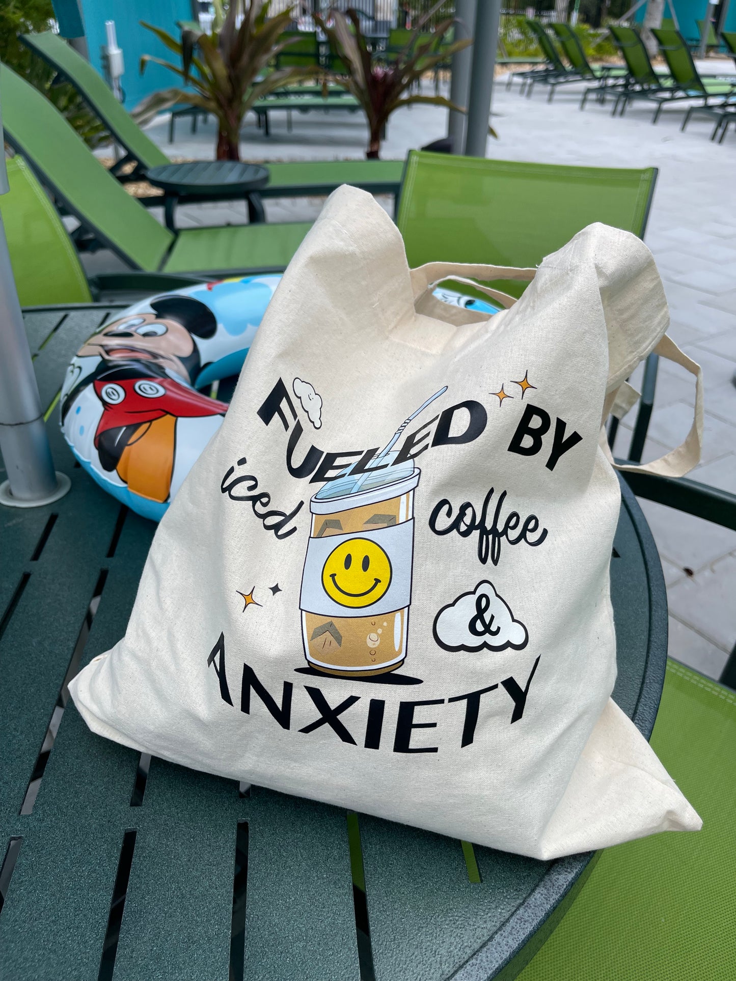 Fueled By Iced Coffee & Anxiety Tote