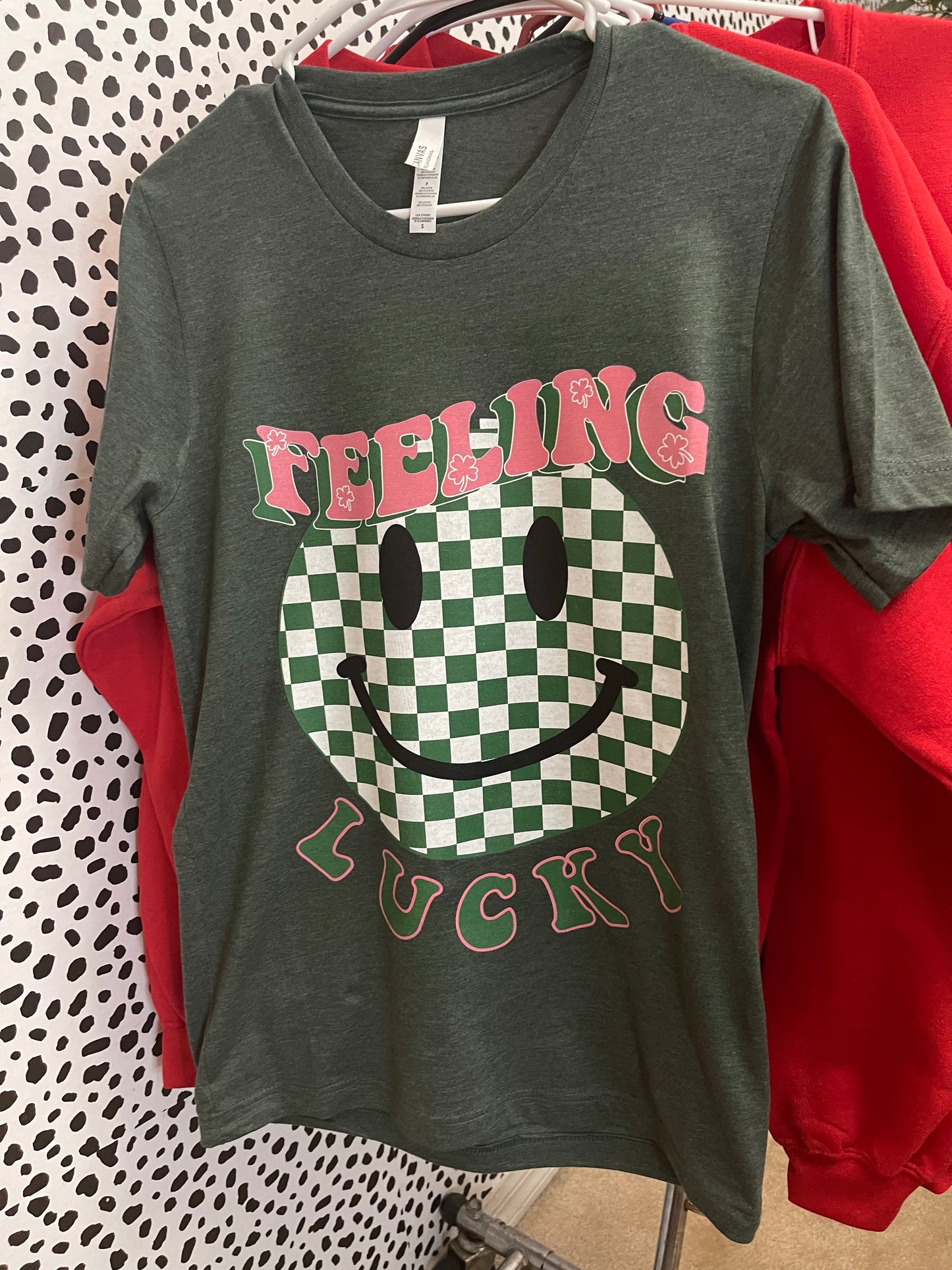 Feeling Lucky Checkered Tee