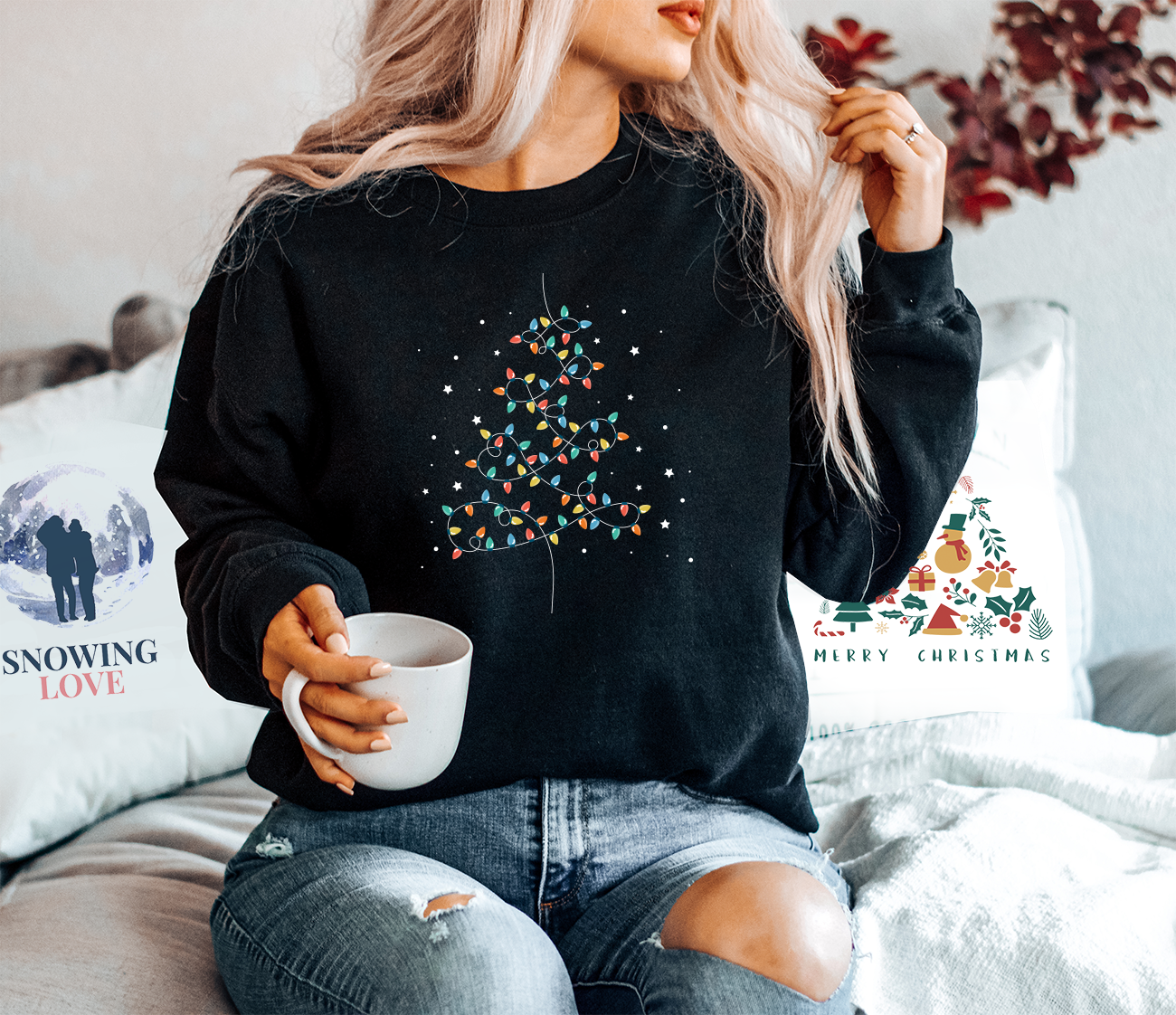 Christmas Tree Lights Sweater