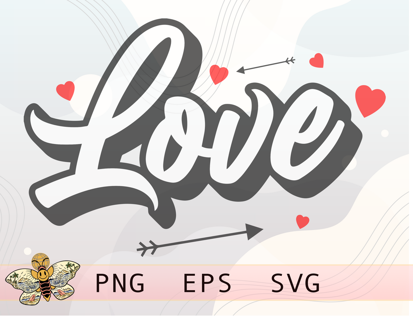 Love Heart and Arrow Png