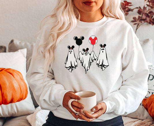 Mickey Hat Theme Park Ghosts Sweatshirt