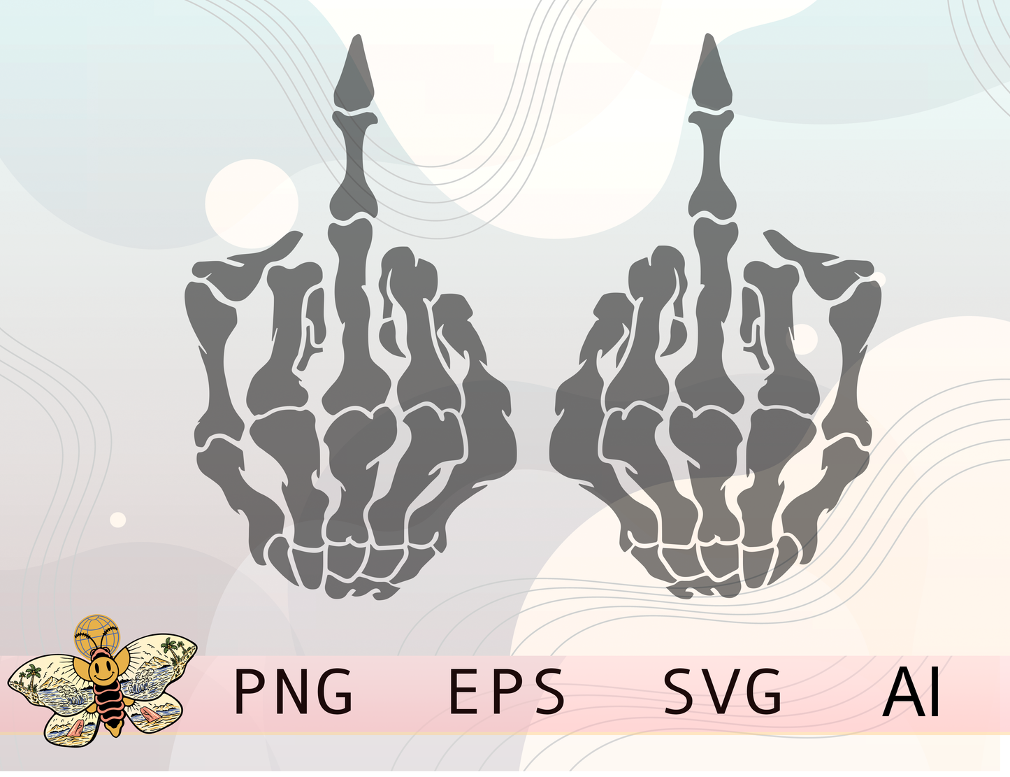 Middle Finger Skeleton Hands Png