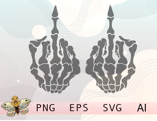 Middle Finger Skeleton Hands Png