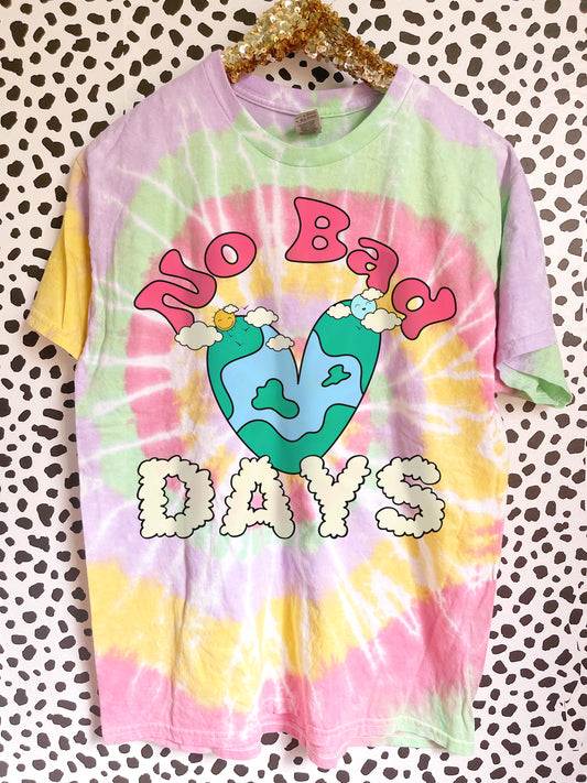 No Bad Days Spiral Tie Dye Tee