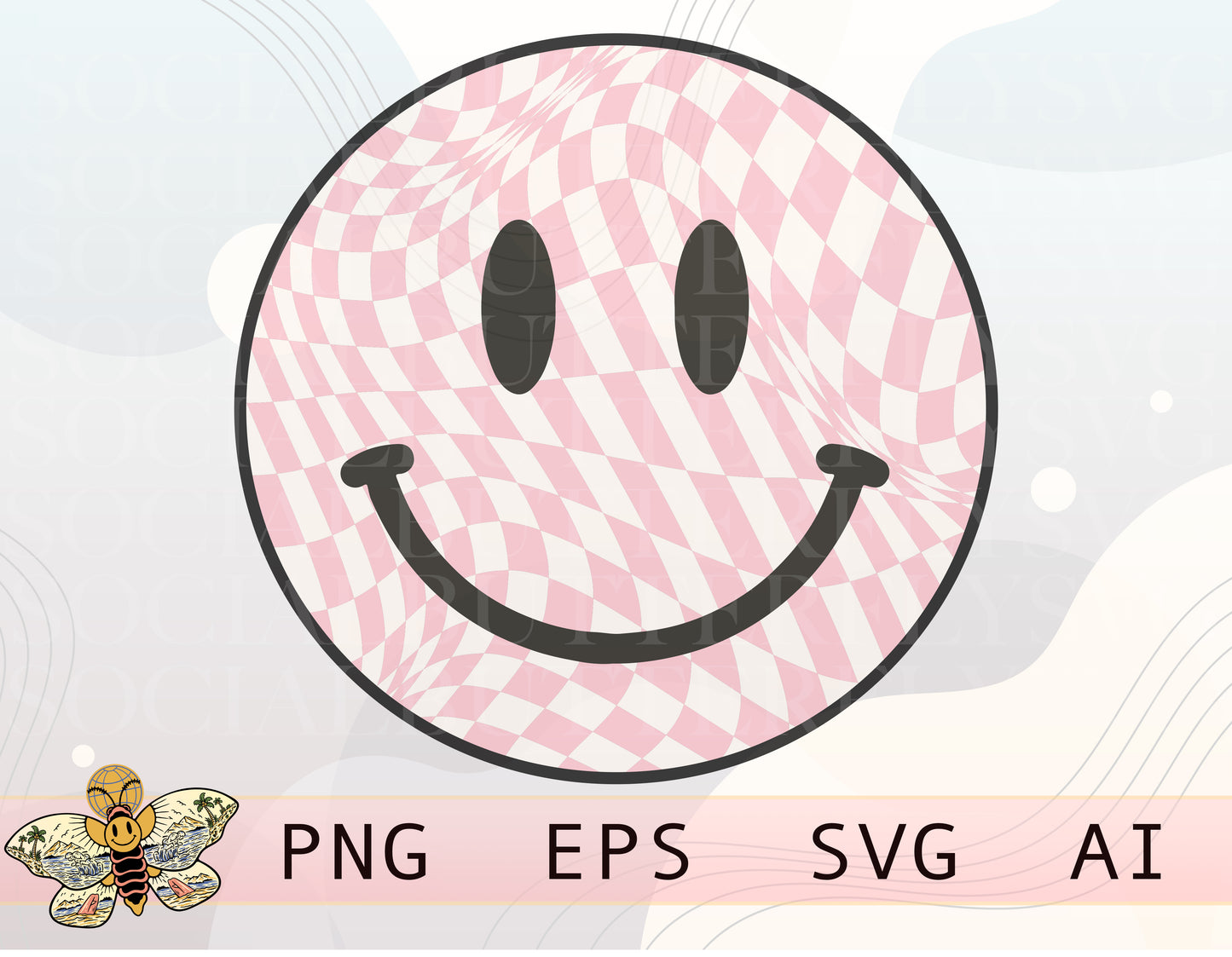 Checkered Smiley Png