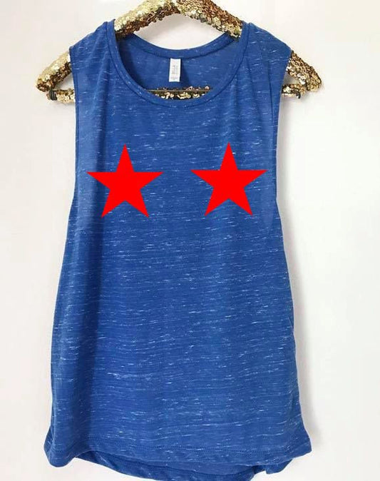 Star Boob Muscle Tank