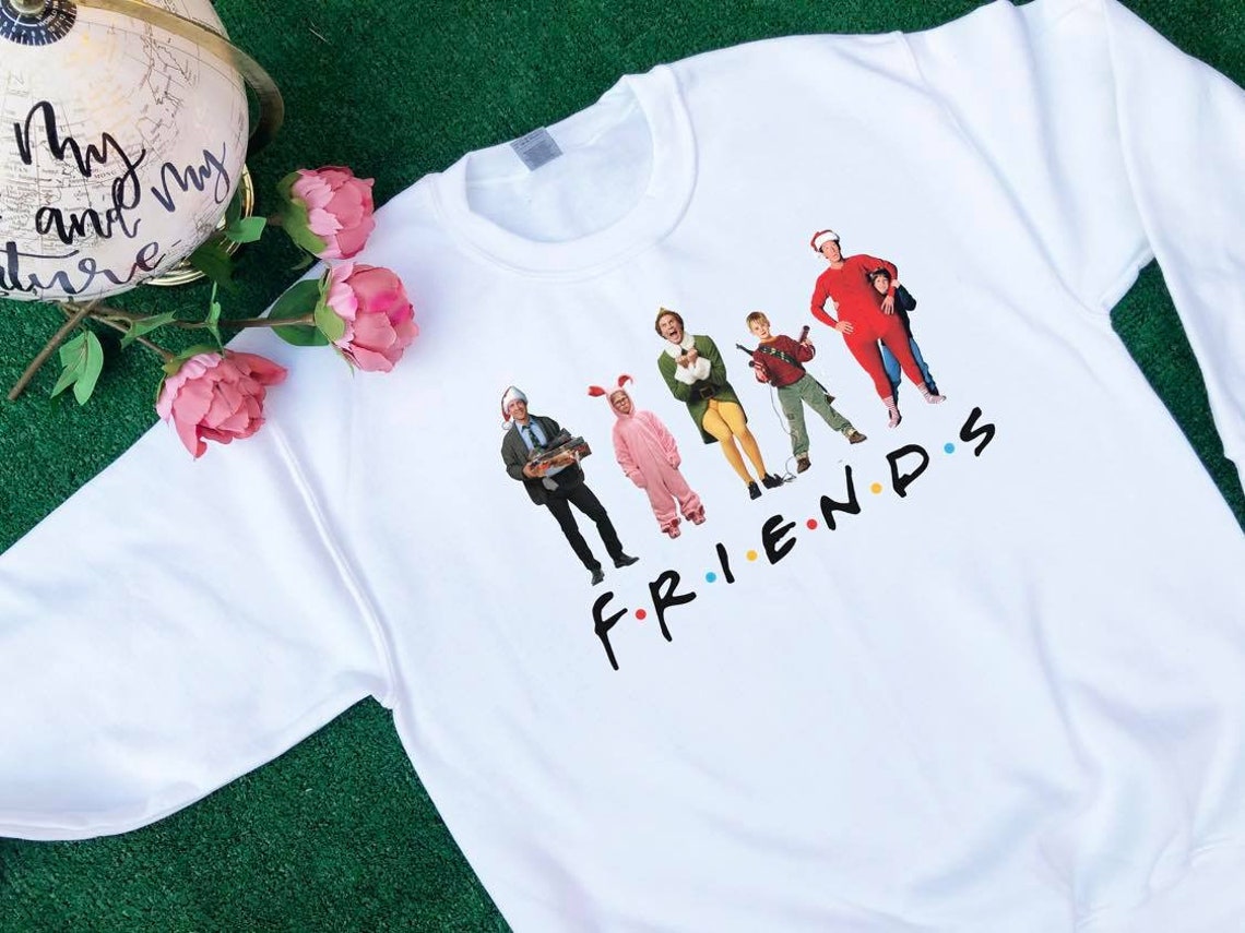 Friends Christmas Movie Characters Sweater