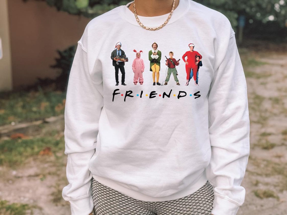 Friends Christmas Movie Characters Sweater