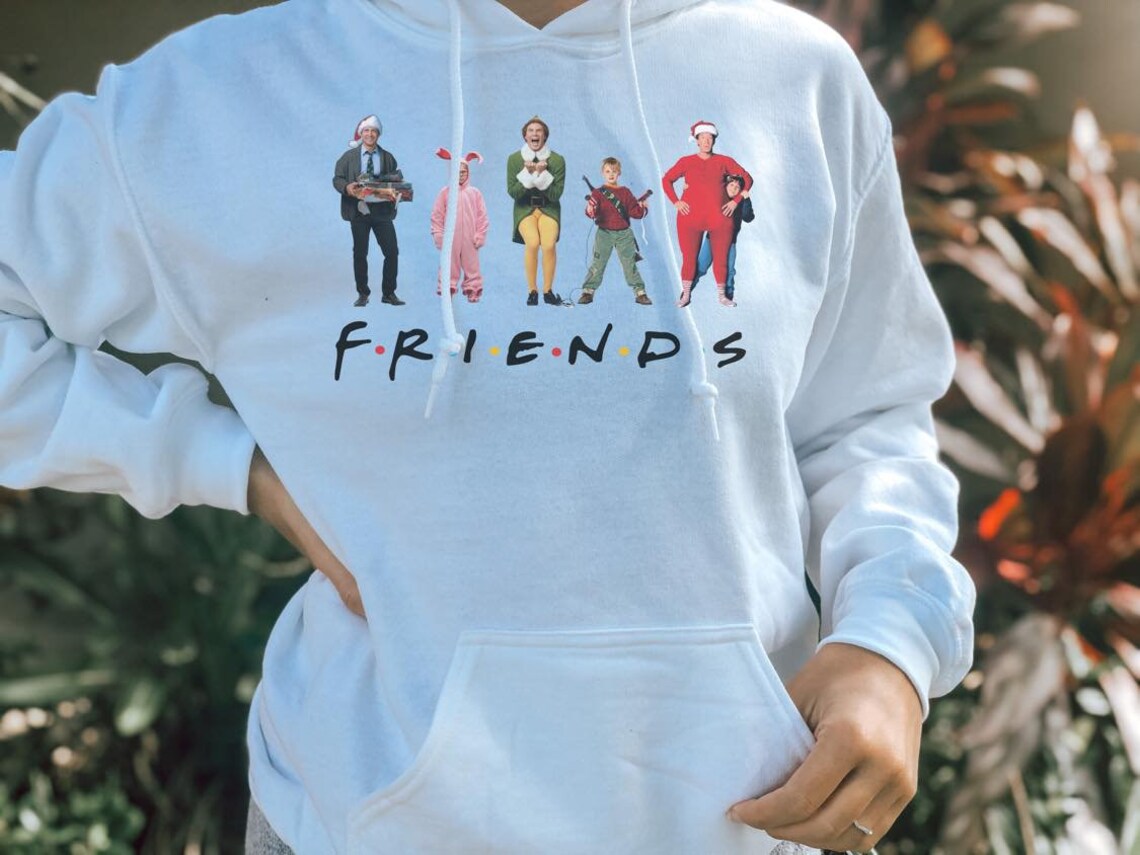 Friends Christmas Movie Characters Hoodie