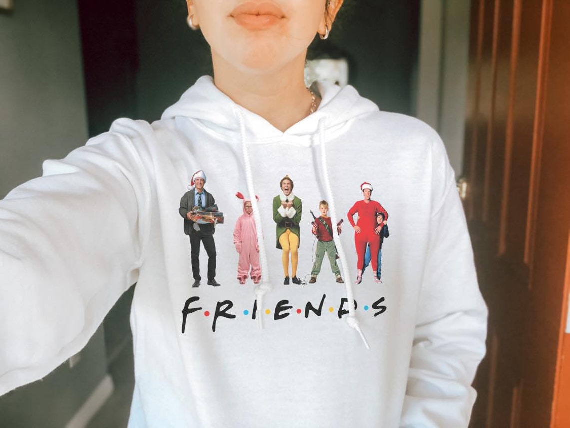 Friends Christmas Movie Characters Hoodie