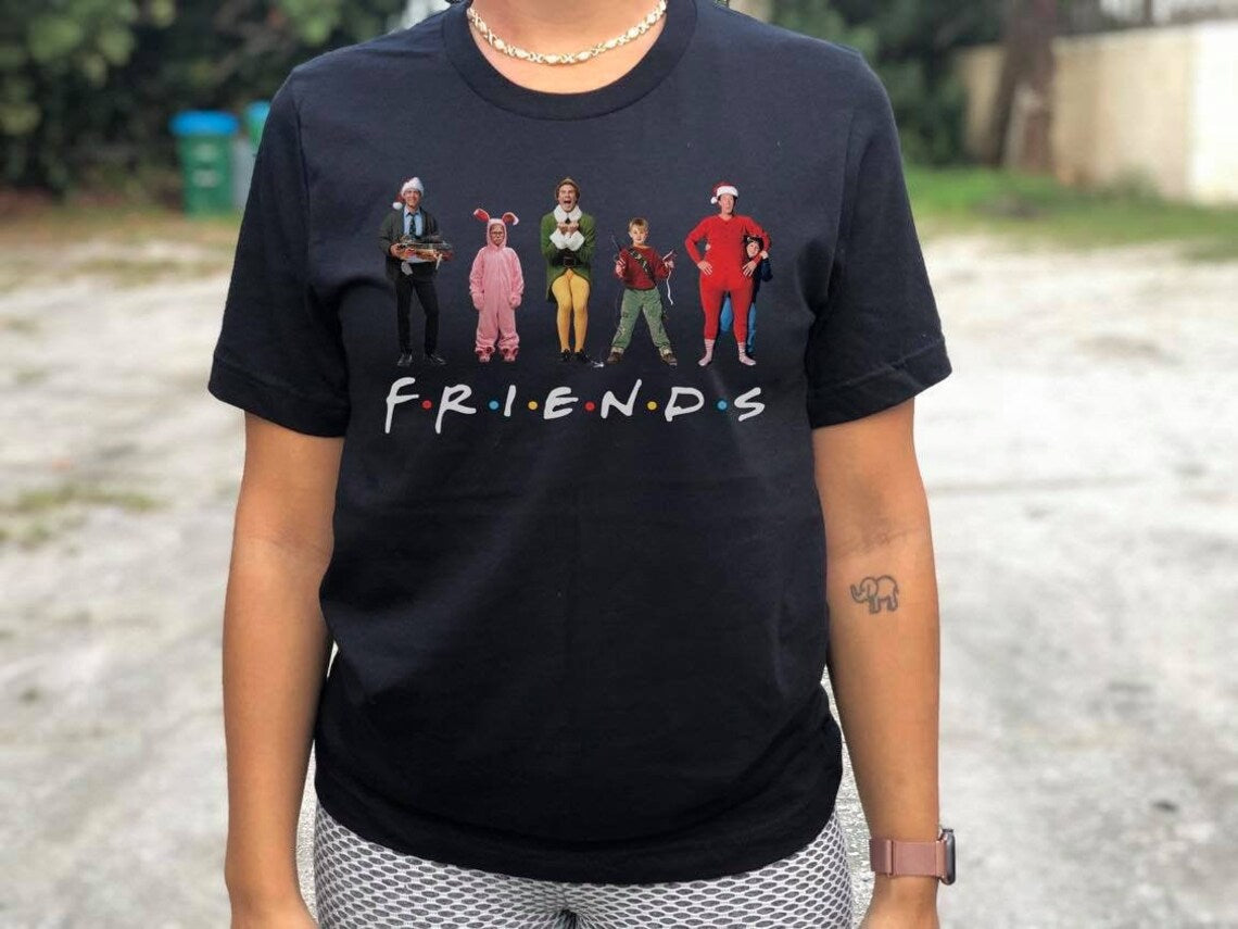 Friends Christmas Movie Characters T-Shirt