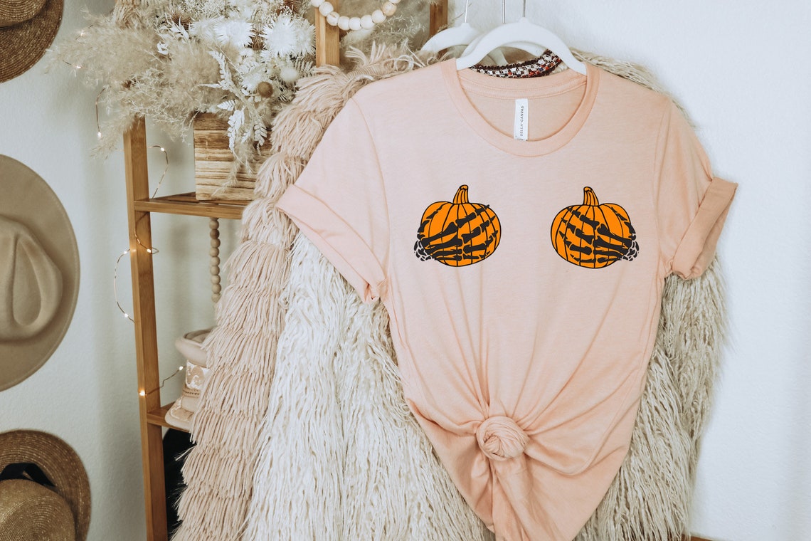 Pumpkin Skeleton Hands T-shirt