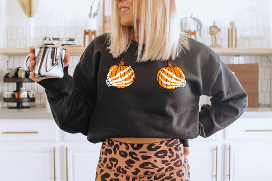 Halloween Skeleton Hand Sweatshirt